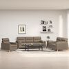 vidaXL Ensemble de canap&eacute;s 3 pcs coussins d&eacute;coratifs et coussins Taupe