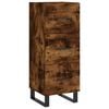 vidaXL Buffet Ch&ecirc;ne fum&eacute; 34,5x34x90 cm Bois d'ing&eacute;nierie