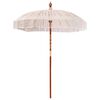 vidaXL Parasol Macram&eacute; 190 x 190 x 260 cm Coton, Bois massif et Bambou