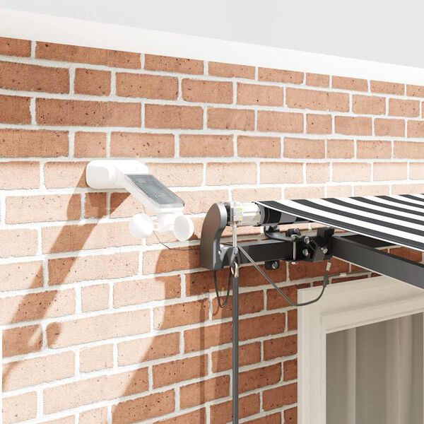 vidaXL Auvent r&eacute;tractable automatique avec LED anthracite et blanc