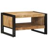 vidaXL Table basse 70x50x38 cm bois de manguier massif brut
