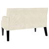 vidaXL Banc Chesterfield Crème 112 x 65,5 x 75 cm Velours