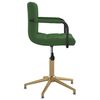 vidaXL Chaises pivotantes &agrave; manger lot de 2 vert fonc&eacute; velours