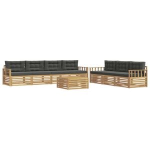 vidaXL Ensemble de canap&eacute;s d'ext&eacute;rieur 8 pc Blanc et anthracite