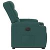 vidaXL Fauteuil inclinable &eacute;lectrique vert fonc&eacute; tissu