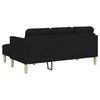 vidaXL Ensemble de Canap&eacute;s 2 pcs Noir 173 x 131 x 67 cm tissu