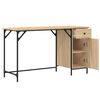 vidaXL Bureau d'ordinateur chêne sonoma 131x48x75 cm bois d’ingénierie