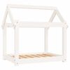vidaXL Lit pour chien Blanc 71x55x70 cm Bois de pin solide