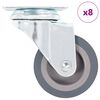 vidaXL 8 pcs Roulettes pivotantes 50 mm