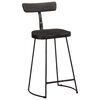 vidaXL Tabourets de bar lot de 2 noir 49x43x88 cm bois manguier massif