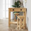 vidaXL Tabourets de bar lot de 2 bois massif de pin