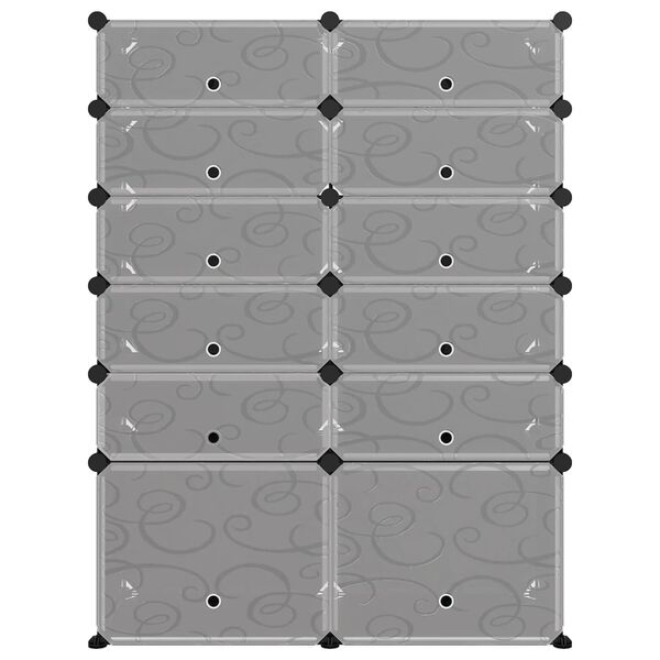 vidaXL Étagère à chaussures Noir 94x37x125 cm PP