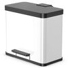 Hailo Poubelle &agrave; p&eacute;dale Oko Duo Plus Taille L 17+9 L Blanc 0630-230
