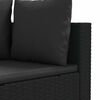 vidaXL Salon de jardin 5 pcs avec coussins noir r&eacute;sine tress&eacute;e