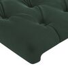 vidaXL T&ecirc;te de lit &agrave; LED Vert fonc&eacute; 100x7x118/128 cm Velours