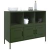 vidaXL Buffet vert olive 100,5x39x79 cm acier