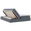vidaXL Lit avec rangement et matelas Gris fonc&eacute; 200 x 200 cm Velours