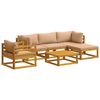 vidaXL Ensemble de Canap&eacute;s 6 pc Naturel Bois d'Acacia Massif
