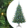 vidaXL Arbre de No&euml;l artificiel pr&eacute;-&eacute;clair&eacute; avec ensemble de boules