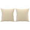 vidaXL Canapé 2 places avec oreillers décoratifs crème 120 cm tissu