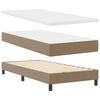 vidaXL Lit &agrave; ressorts avec matelas Cappuccino 90 x 190 cm Simili cuir