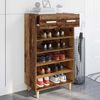 vidaXL Cabinet &agrave; chaussures avec tiroir Bois ancien 60 x 35 x 105 cm