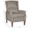 vidaXL Fauteuil inclinable Gris clair Velours