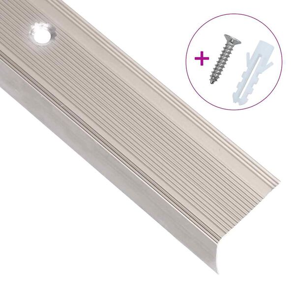 vidaXL Nez de marche forme en L 15 pcs aluminium 100 cm champagne