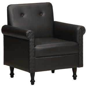 vidaXL Chaise cabriolet noir cuir v&eacute;ritable