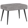 vidaXL Banc avec capitonnage bouton Gris clair 60 x 40 x 45 cm Velours