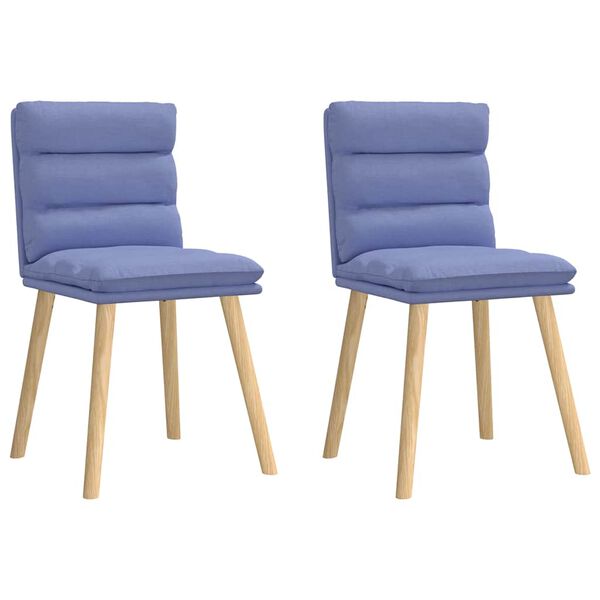 vidaXL Chaises &agrave; manger lot de 2 bleu jean tissu