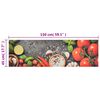 vidaXL Tapis de cuisine lavable impression légumes 45x150 cm velours