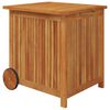 vidaXL Boîte de rangement de jardin avec roues 60x50x58 cm Bois acacia