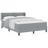 vidaXL Lit &agrave; ressorts avec matelas Gris clair 200 x 140 cm Polyester