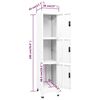 vidaXL Armoire à casiers Blanc 38x45x180 cm Acier