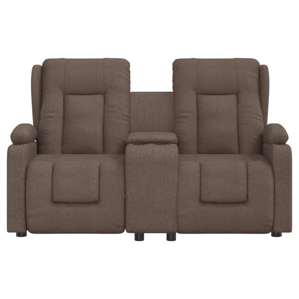 vidaXL Fauteuil de massage inclinable porte-gobelets 2 places taupe