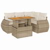 vidaXL Salon de jardin avec coussins 5 pcs beige r&eacute;sine tress&eacute;e