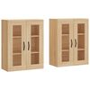 vidaXL Armoires murales 2 pcs ch&ecirc;ne sonoma bois d'ing&eacute;nierie