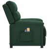 vidaXL Fauteuil de massage Vert fonc&eacute; Tissu