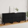 vidaXL Buffet 3 pcs Ch&ecirc;ne noir 60 x 35 x 70 cm