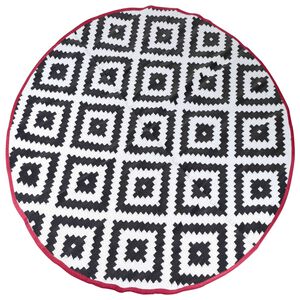 Bo-Camp Tapis d'ext&eacute;rieur Chill mat Falconwood 2 m rond noir et blanc