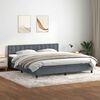 vidaXL Sommier &agrave; lattes de lit et matelas gris fonc&eacute; 180x220cm velours