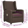 vidaXL Fauteuil &eacute;lectrique de massage Taupe Tissu