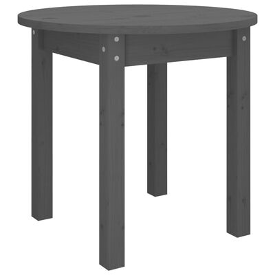 vidaXL Table basse Gris Ø 45x40 cm Bois massif de pin