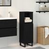 vidaXL Cabinet de salle de bain avec porte Ch&ecirc;ne noir 30 x 30 x 100 cm