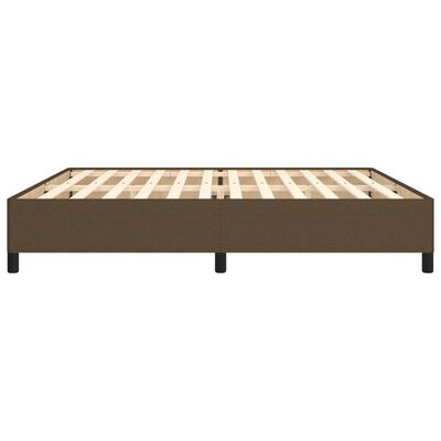 vidaXL Cadre de lit sans matelas marron foncé 200x200 cm tissu