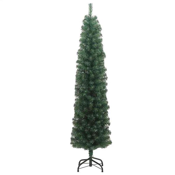 vidaXL Sapin de No&euml;l artificiel Vert 210 cm PVC et acier et plastique