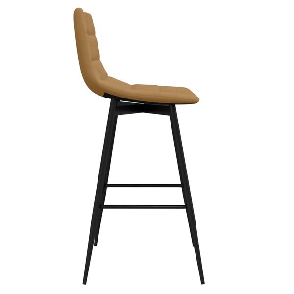 vidaXL Tabouret de bar Marron Velours