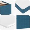 vidaXL Cadre de lit ottoman avec matelas bleu fonc&eacute; 90x200 cm velours