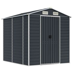 vidaXL Abri de jardin anthracite 191x215x198 cm acier galvanis&eacute;